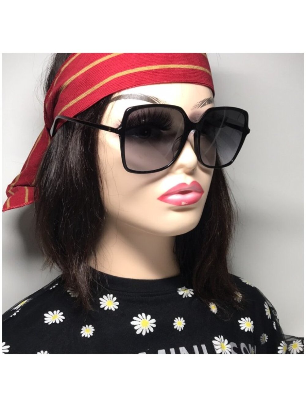 Gucci GG0544S 001 Oversized Rectangle Sunglasses New